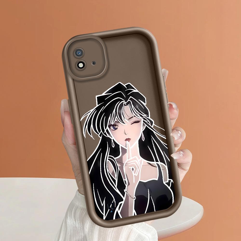 Soft Silicone Square Ladder Printing Pattern Phone Casing Full Cover Camera Shockproof Protection Rubber Case for OPPO Realme