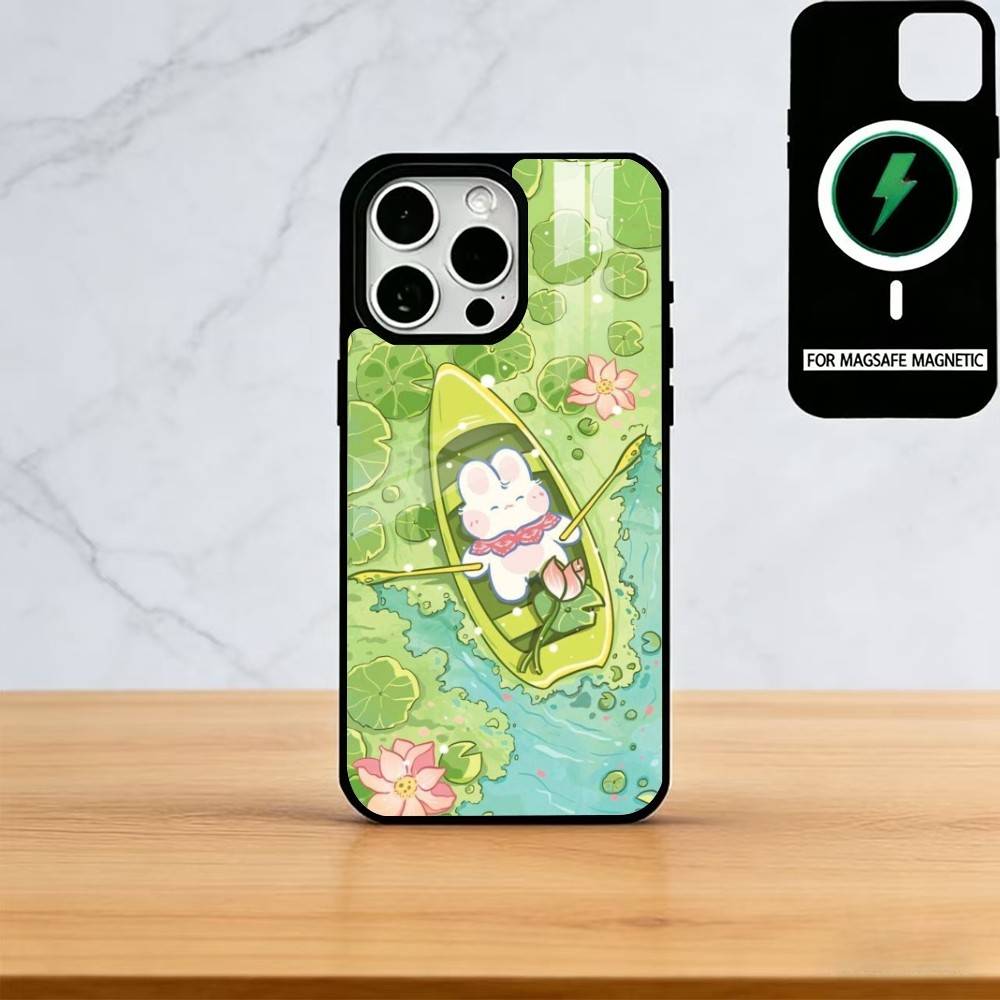 Bunny Kawaii Phone Case For iPhone17,16,15,14,13,12,11 Plus,Pro Magnetic For Magsafe Wireless Charging