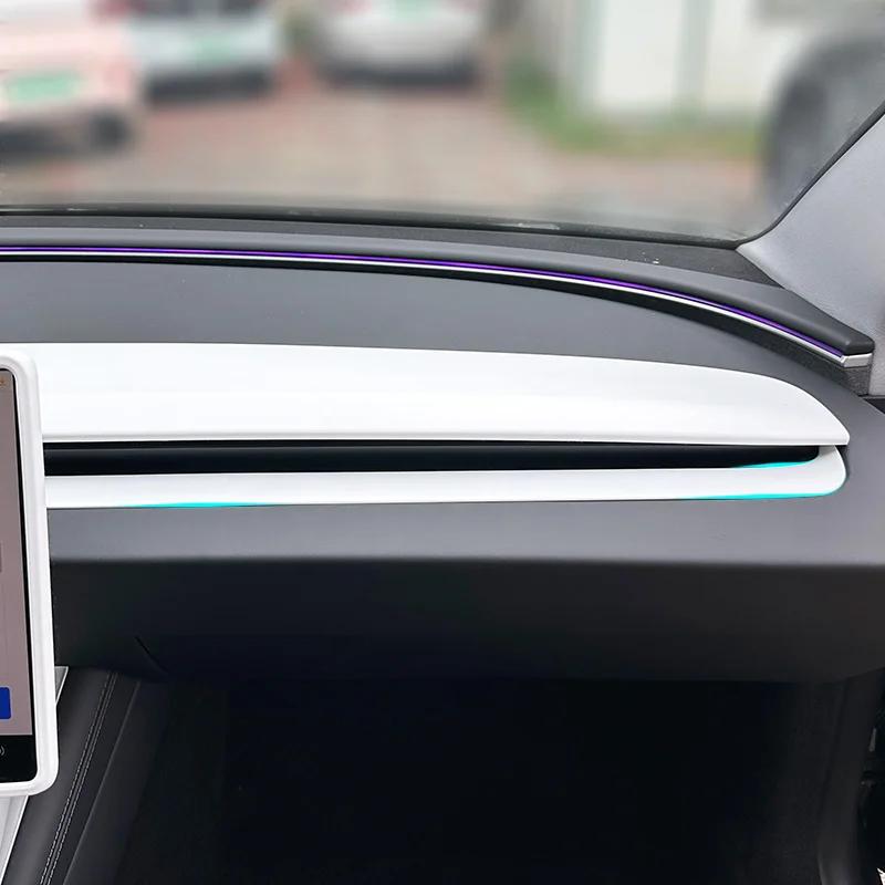 For Tesla Model 3 Highland Model Y Juniper 25 26 ABS Dashboard Cover Trim Air Outlet Panel Cover Sticker Car Interior Parts