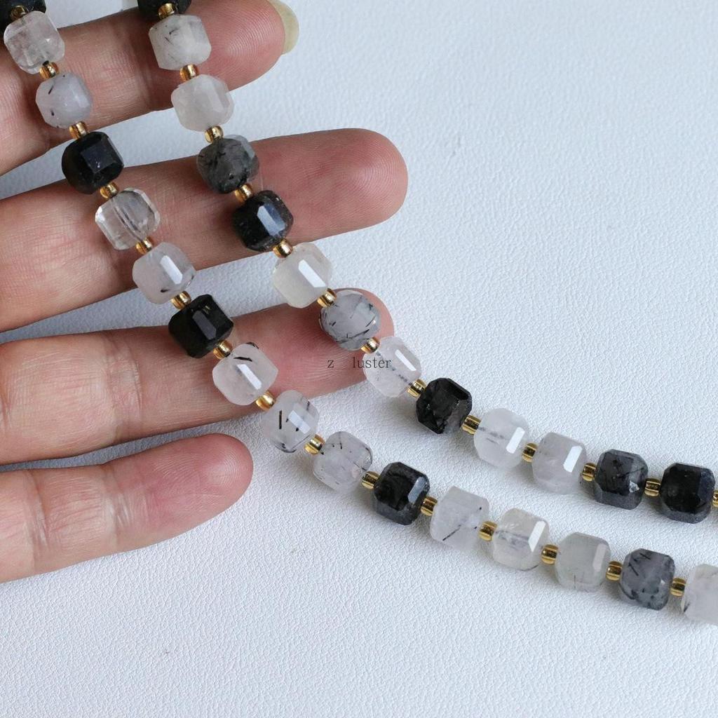 6mm Faceted Natural Crystal Gemstone Beads for DIY Jewelry & Hair Accessories