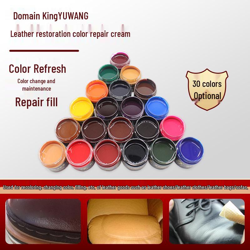 Leather Color Restorer for Jackets, Sofas, Handbags, and Shoes - Dye and Repair Worn Areas.