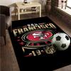 Vintage 49ers Football Teppich Büro Teppich Rutschfeste Matte, Stuhlmatte Bodenbelag für Gaming, Schlafzimmer, Wohnzimmer, Heimdekoration Weihnachtsgeschenk