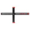 4 In 1 Drilling Positioning Ruler 60cm Adjustable Multi Angle T Square with 3 Sliders for Woodworking Installation Black