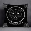 Vintage Dark Gothic Black Cat Throw Pillow Cushion Cover Witch Moon Pumpkin Case Home Sofa Decor Autumn Party Gift Peach Skin