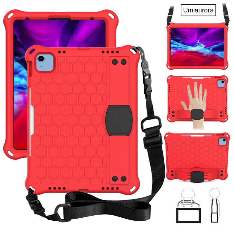 360 Rotate Hand Strap Case For IPad Mini 5 6 Air 2 3 4 10.9 9.7 7th 8th 9th Gen 10.2 Pro 11 Kids Eva Shockproof Cover
