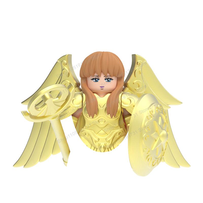 NEW Saint Seiya Athena building blocks dolls Model Bricks Anime Cartoon Action Figures Puzzle Toy Ornament Birthday Gifts