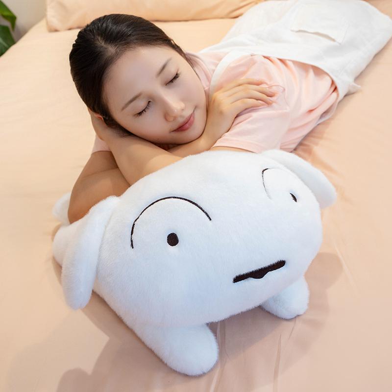40/50cm Nohara Shiro Soft White Dog Plushies Stuffed Animal Puppy Plush Toy Sleeping Doll Birthday Gifts Girl Child
