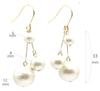Country Made In Plenty of Cotton Pearl For Both Fake Earrings [Sparrow Accessories] Japan, Earrings, Simple, Ears, Cute, Lightweight, Dangling,