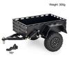 Aluminum RC Crawler Trailer CNC Machined Utility Trailer with Ball Head Hitch Compatible for 1/18 RC Crawler TRX4M SCX24 Redcat