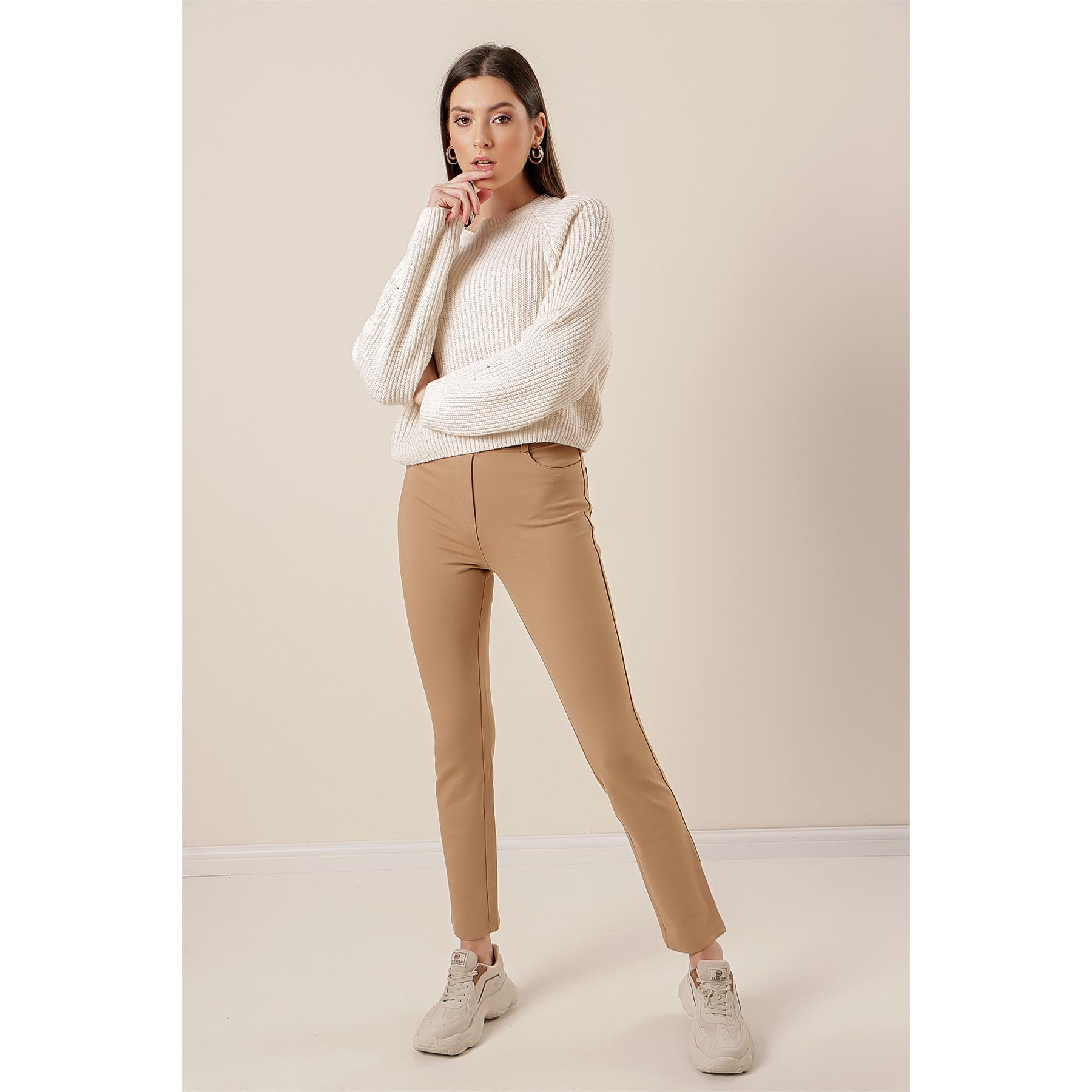 

Полноразмерные брюки из лайкры с искусственными карманами спереди