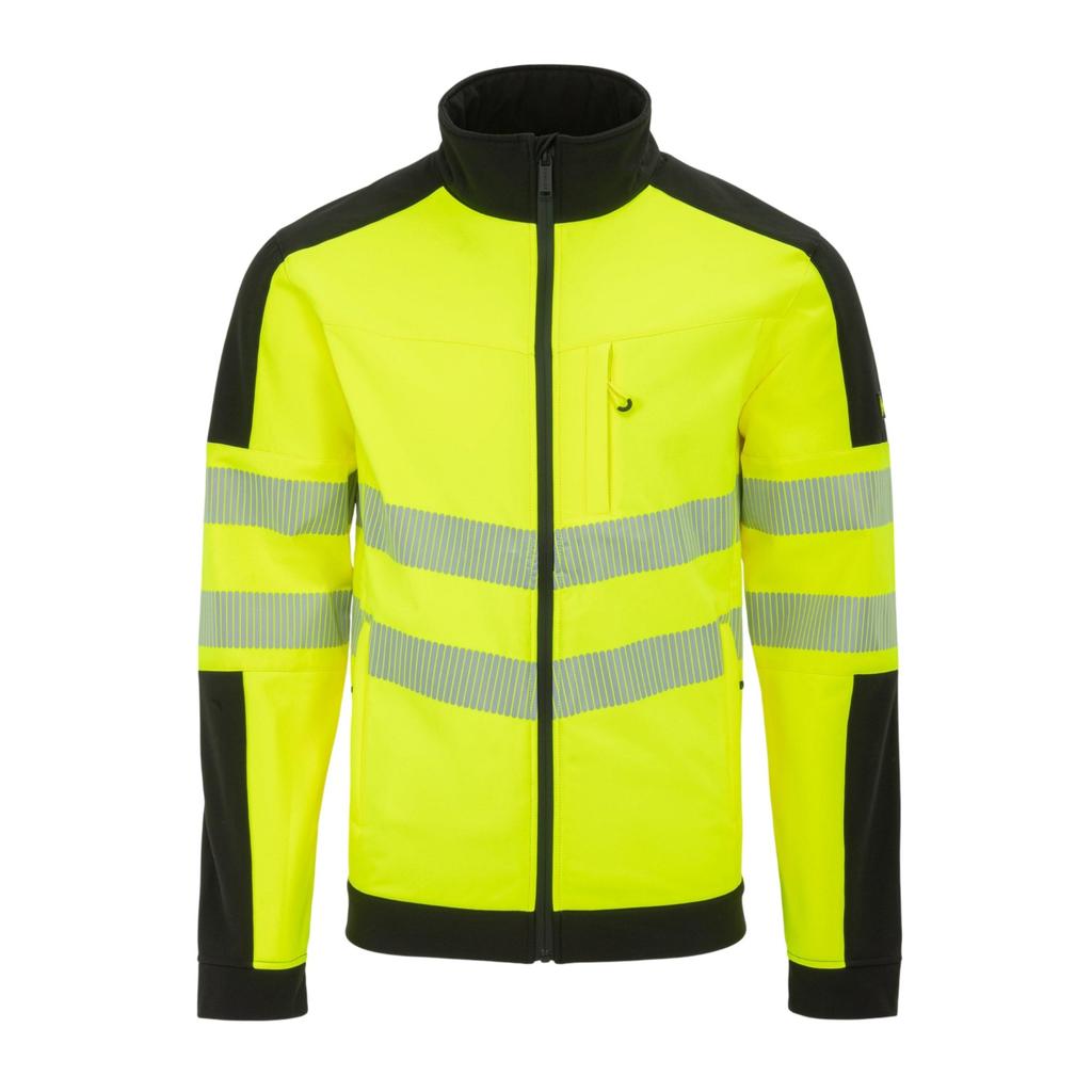 DUNLOP Mens Hi-Vis Soft Shell Jacket