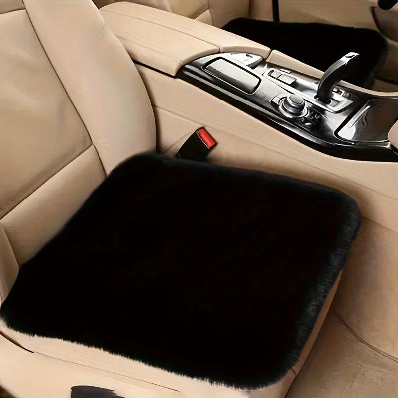 Car Seat Cushion, Plush Car Seat Cushion, Short Hair Seat Cushion, Non-slip Plush Cushion, Single Seat Model, Car Accessories