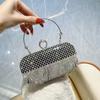 Hand-held Bag with Tassels and Diamonds Party Evening Bag Banquet and Dinner Bag