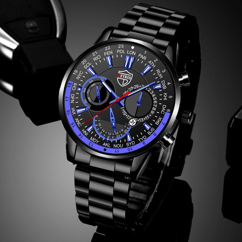 Fashion Business Kalender Herrenuhr Edelstahl Uhr