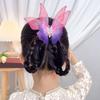 Hairpin Gradient Color Butterflies Decor Hair Clip with Imitation Pearls Exquisite Appearance Hair Pin Hair Accessories