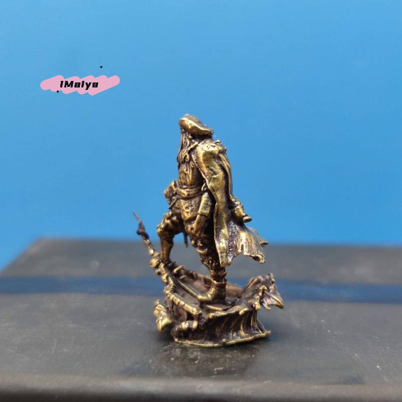 M-1pcs Brass Pirate Monster 1/64 Figurine Miniature Landscape Display Model Mini Figurines Deskstop Ornaments For Home Office