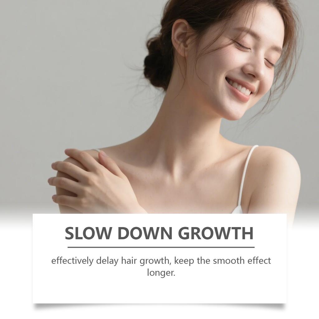 Tragbares und erfrischendes Körperhaarentfernungsspray für die Sommerhautpflege, hinterlässt keine Rückstände, mit milden Inhaltsstoffen, die die Haut nicht reizen, 100 ml