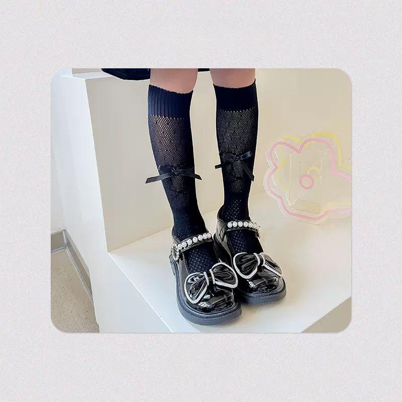 Mädchen Lange Wadenstrümpfe Frühling Sommer Dünne Netz Kniehohe Socken Kinder Weiße Spitze Lolita Prinzessin Socken