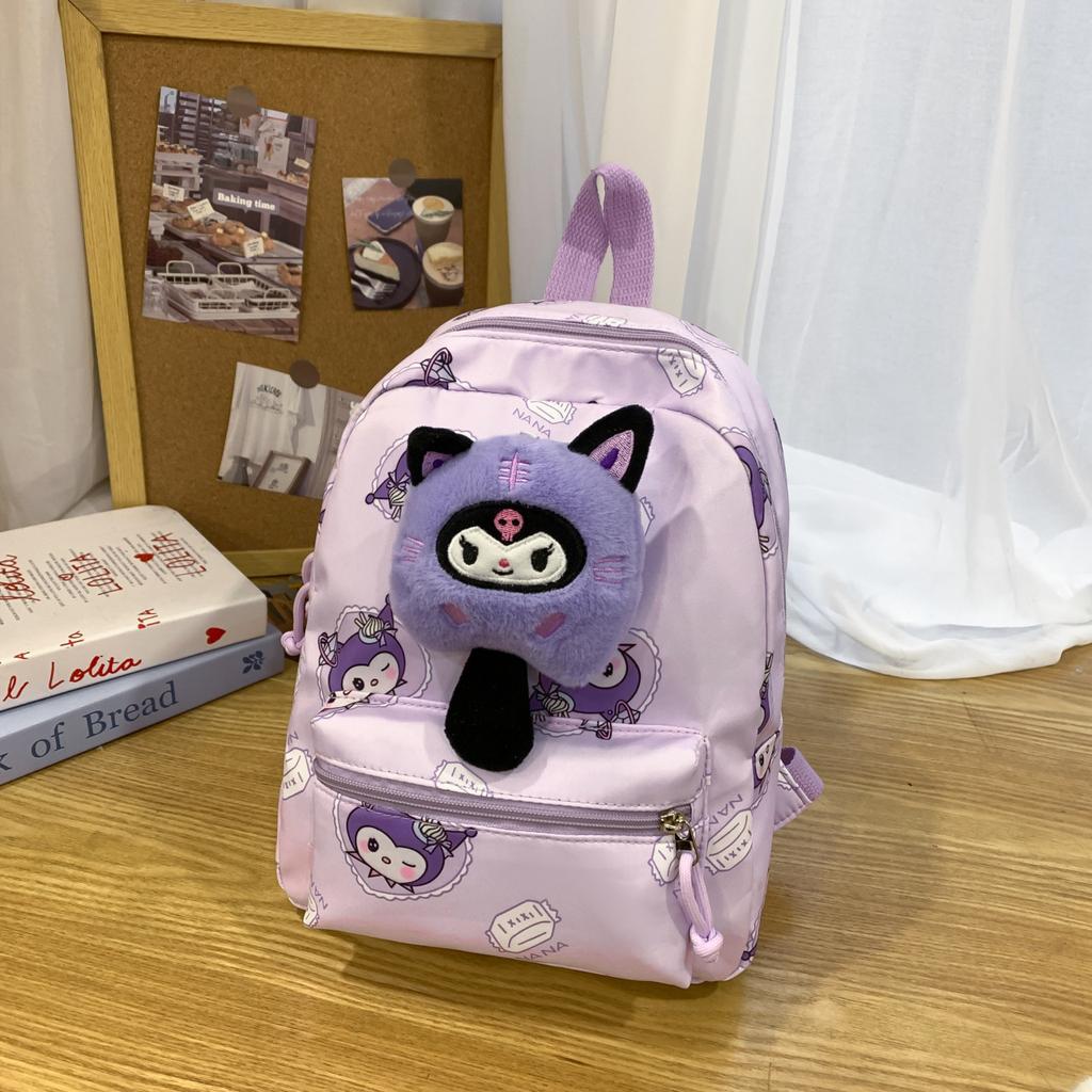Schoolbag1011 autumn and winter new lightweight plush pendant cute little schoolbag girl cartoon travel backpack