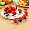12 stücke Ant Zahnstocher Obst Dessert Gabel Wiederverwendbare Ant Lebensmittel Pick Tier Vorspeise Gabeln Für Snack Kuchen Dessert