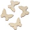 100pcs Wooden Butterfly Cutouts Unfinished Blank Wood Unfinished Wooden Cutouts  Home Party