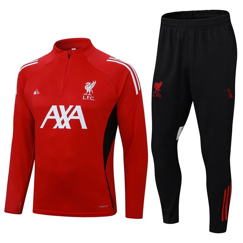 2024-'' Soccer Jersey Half-Zip Long Sleeve Training Top Men Women Kids Club Style