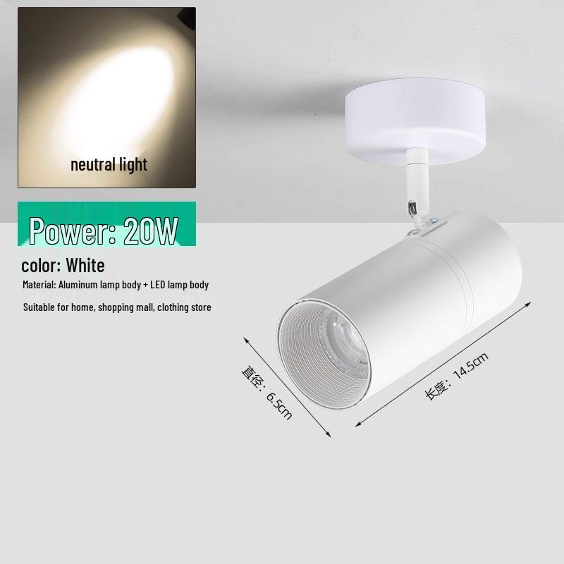 COB LED Surface-Mount Spotlight for Retail and Home Background Walls