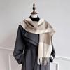 Fringed Plaid Shawl Checkered Wrap Scarf Ladies Faux Cashmere Scarf  Party