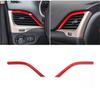 Console Side Outlet Vent Frame Strip 2PCS For Jeep Cherokee 2014-2018 Bright Red