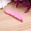 Nursing Feather Pendant Baby Teether Silicone Soother Chew Toy Teething Necklace