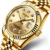 Top Brand New Couple's Watch Steel Band Men's Calendar Waterproof Watch High-end Diamond-encrusted Ladies Luminous Watch