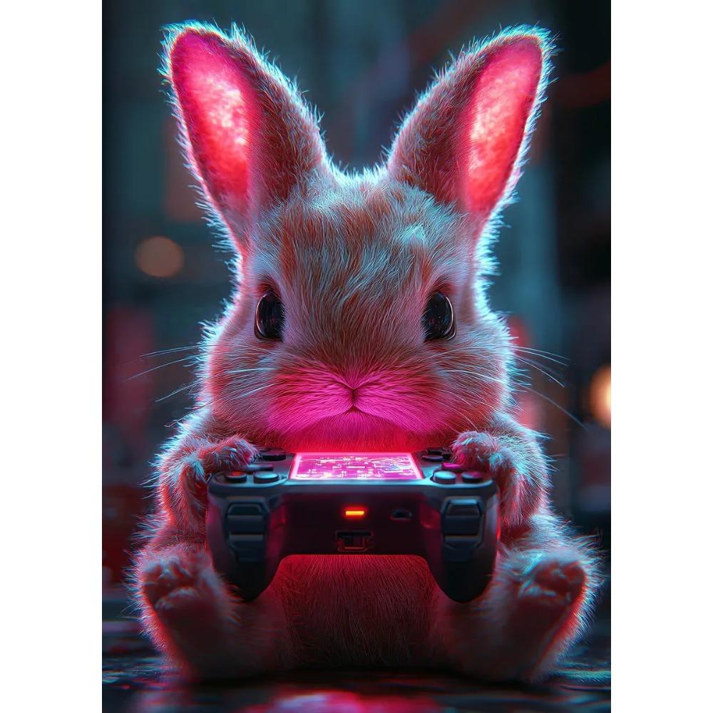 Interesting Rabbit Professional Portrait Posters Game Chef Hero Modern Prints Canvas Wall Art Pictures Home Living Room Decor