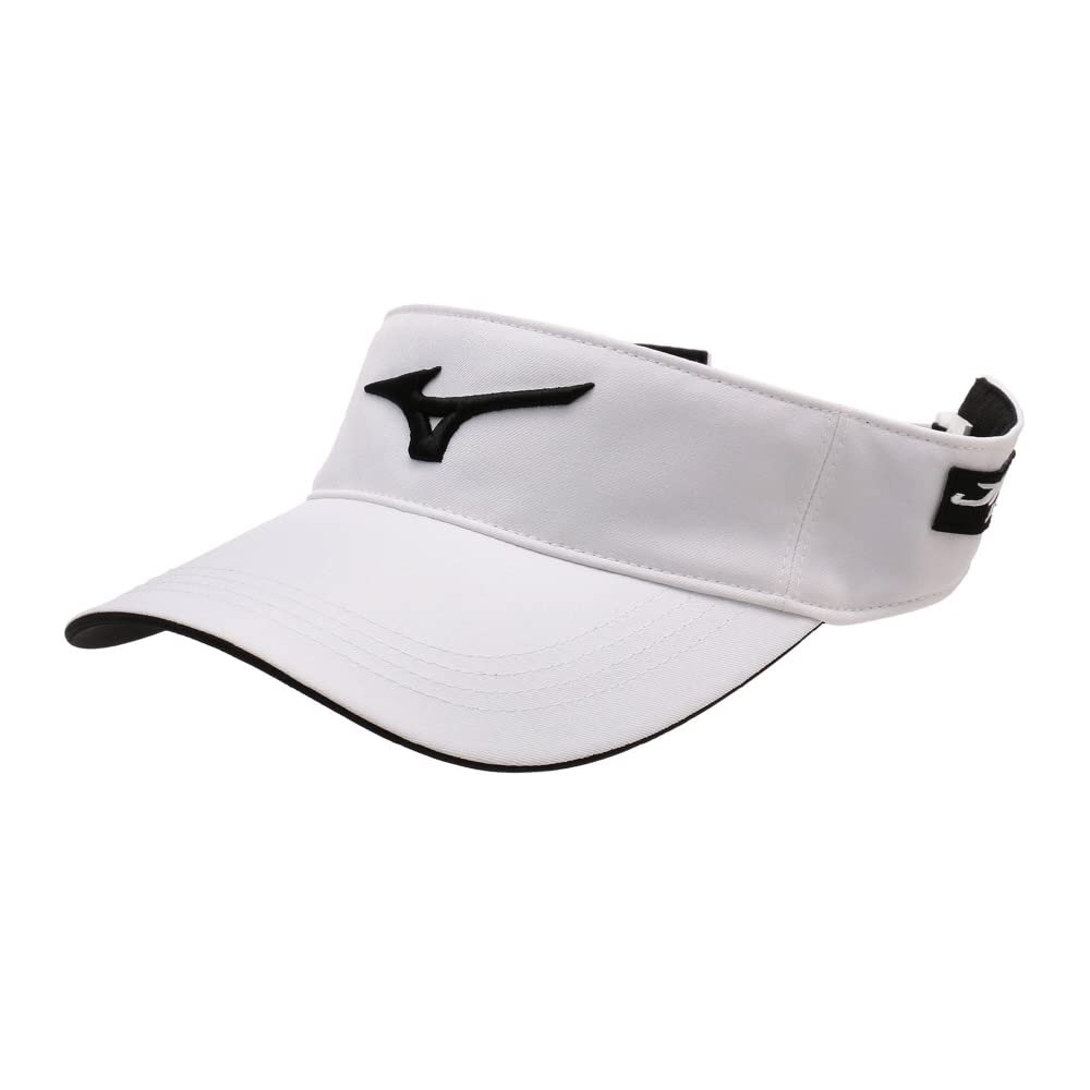 Mizuno Golf Wear Logo Tour Visor Adjustable Cap E2MWA021 Free Size Men's White/Black