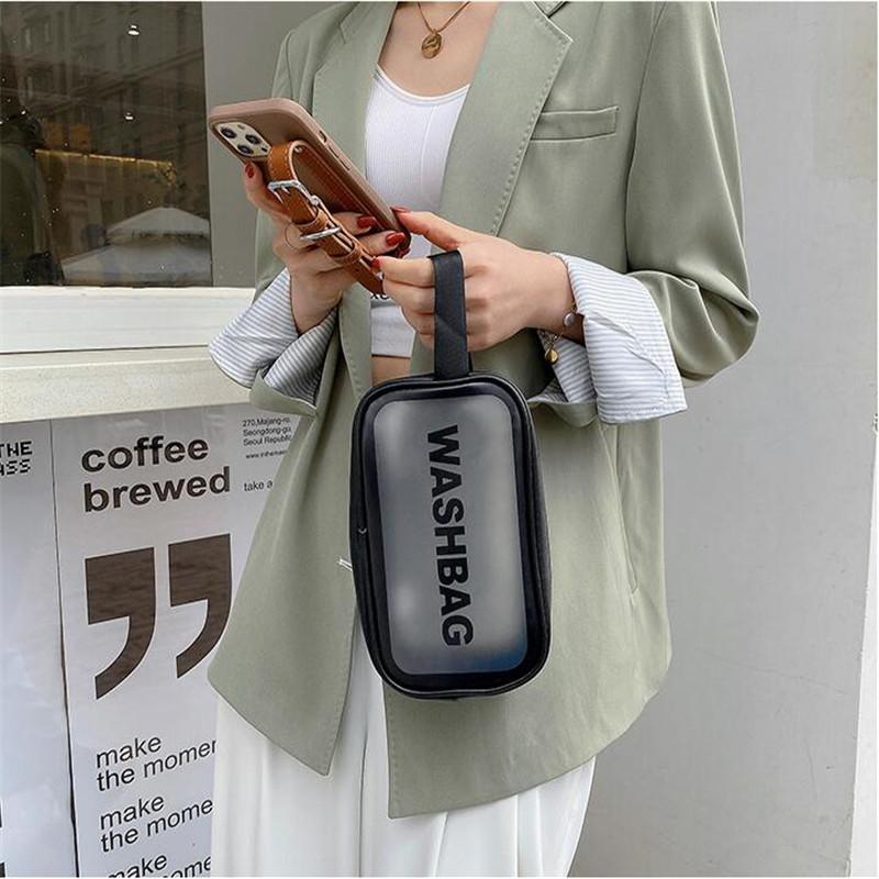 Women's Bag Portable Travel Wash Makeup Bag Clear Makeup Bag Waterproof Cosmetic Lettered Skin Care Makeup Beauty Bags