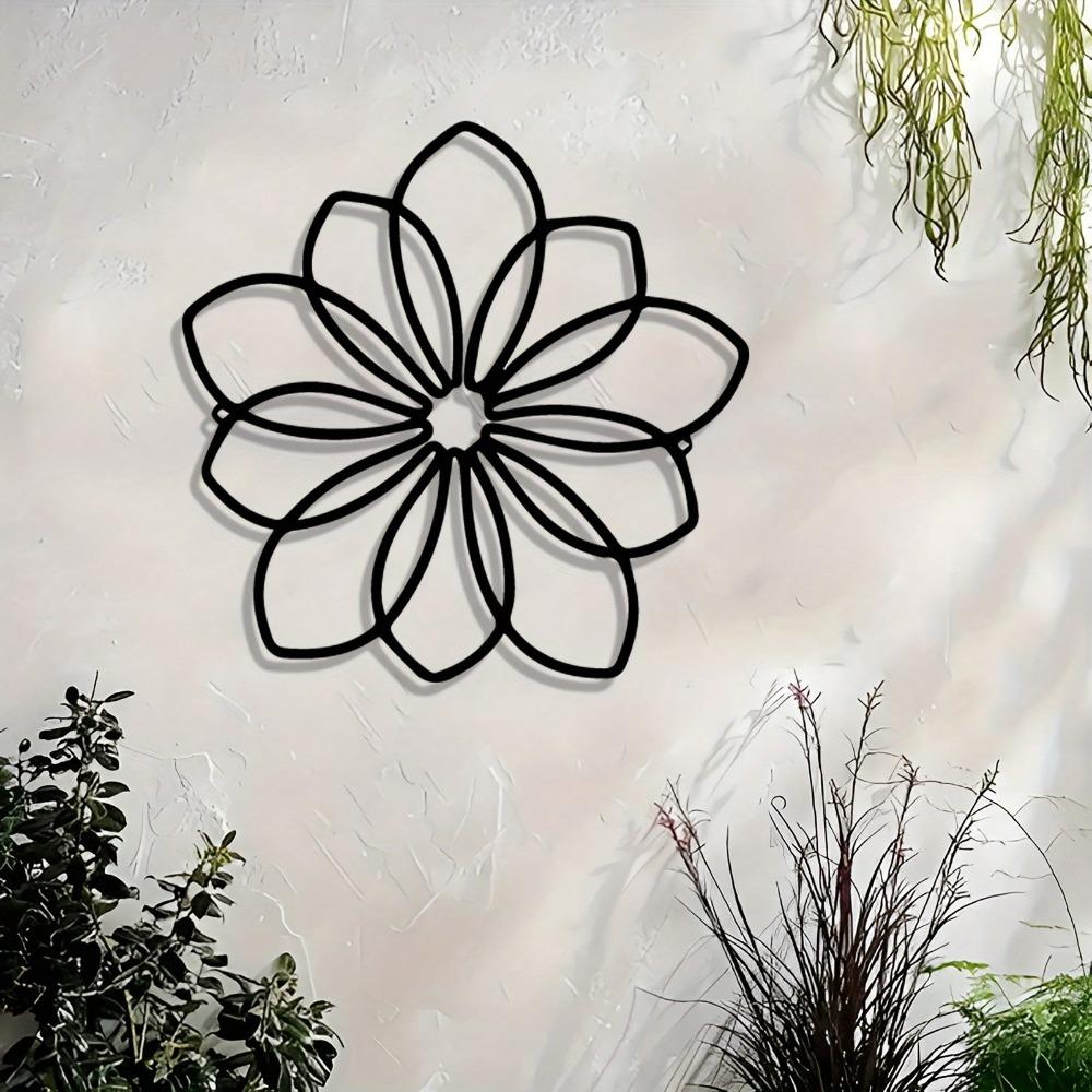 Black Wall Sculpture Art Metal Decor for Living Room Bedroom Office Home