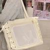 New Y2K Sweet Lolita Pink Ita Bag Women Japanese Transparent Large Capacity Tote Bag Ladies Harajuku Kawaii Handbag Aesthetic