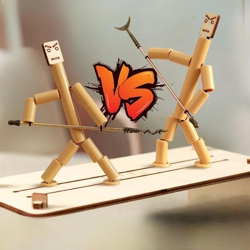 Bamboo Man Two-Player Battle Games Toy Diy Toy Parent-Child Games Desktop Anti-Stress Interactive Toys Desktop Battle Board Game