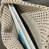 Minimalist Retro Hollow Knitting Bag For Women, Woven Yarn Shoulder Tote Bag, Large Capacity Breathable Shopping Handbag For Daily Outdoor Use