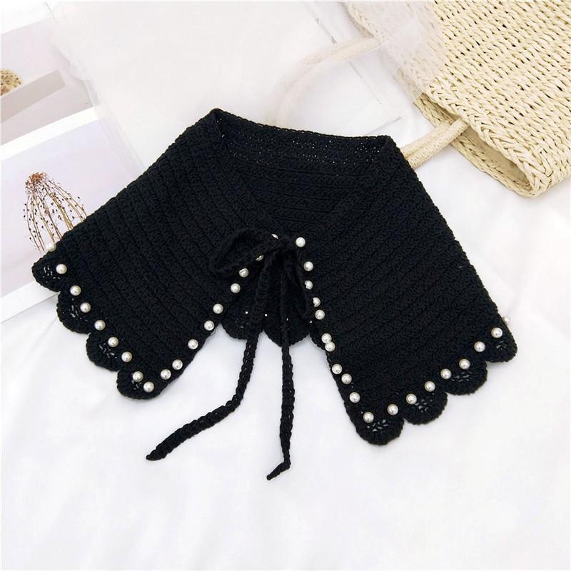 

Узор вязки крючком «Солидный жемчуг» Рубашки Блузка Свитер Съемные воротники Имитация шарфа Шали Декоративный воротник