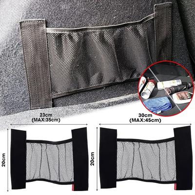 Car Trunk Elastic Mesh Storage Net Fixed Straps Extinguisher Storage Net Bag Seat Back Fixing Tools Auto Interior Accessories