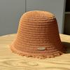 New Spring and Summer Hat Sun Hat Woven Seaside Bucket Hat Breathable Bucket