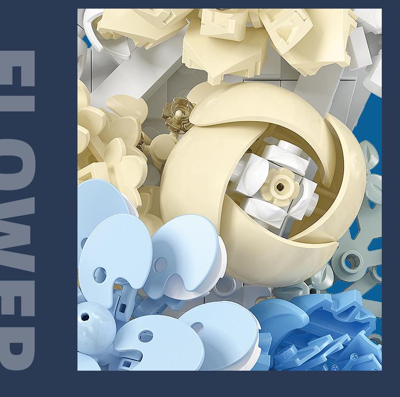 Moonlit Romantic Flower Series: DIY Building Block Bouquet & Wall Ornament