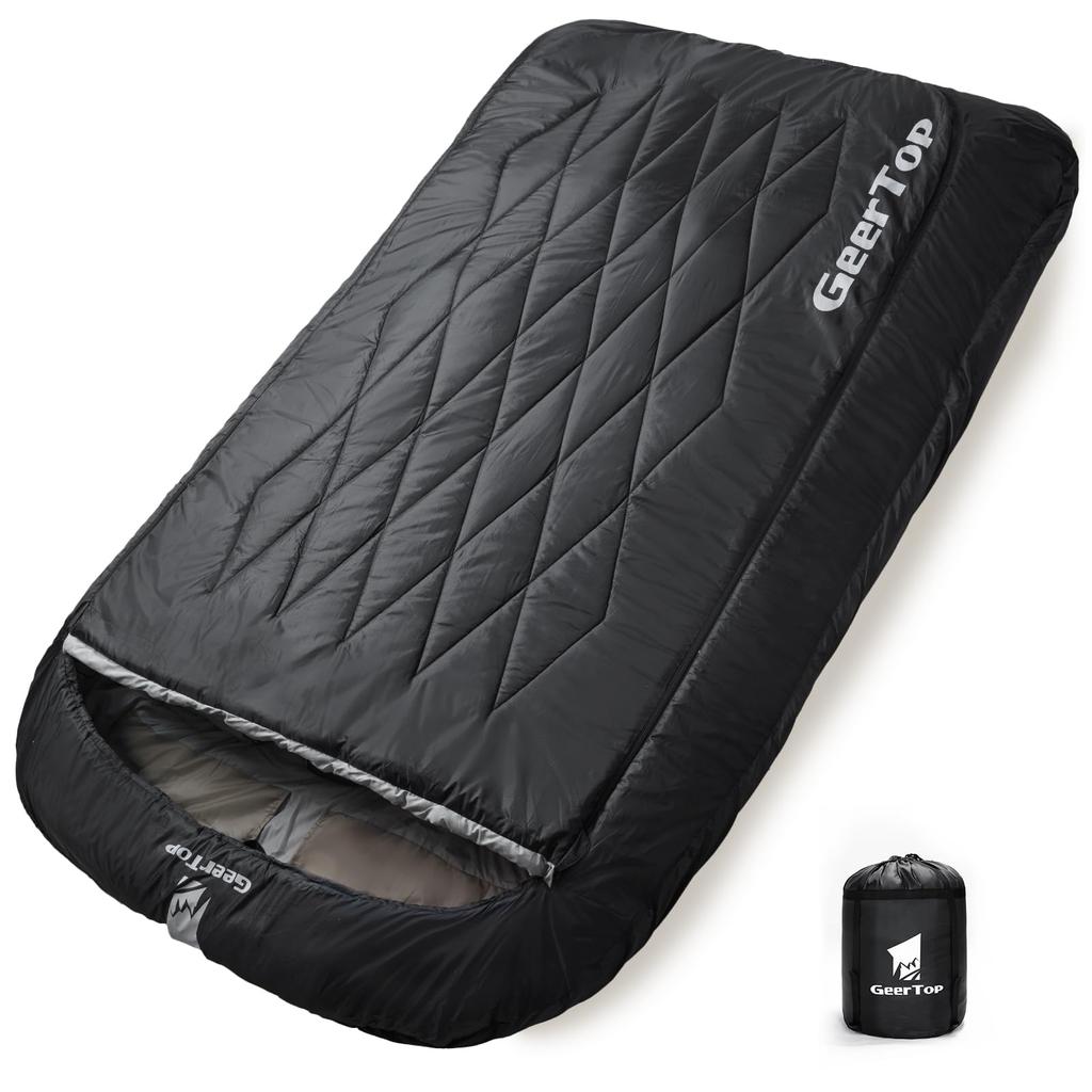 Geer Top Sleeping Bag for 2 Sleeping Envelope Cold Heat Sleeping in the For Storage Bag Included People, Bag, Type, Futon, Protection, Retention,