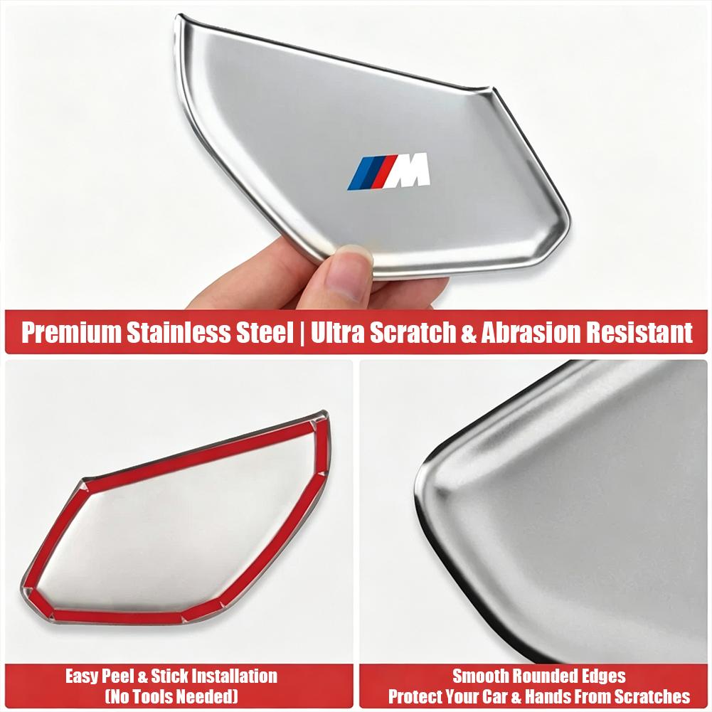 Car Inner Door Handle Bowl Metal Protective Sticker Anti-Scratch Trim Cover Accessories For BMW 3 5 series X1 X2 iX1 X5 X6 X7 M2 TF0