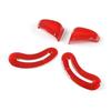 Seat Belt Buckle Adjust Frame Trim 4PCS For Jeep Cherokee 2014- Bright Red