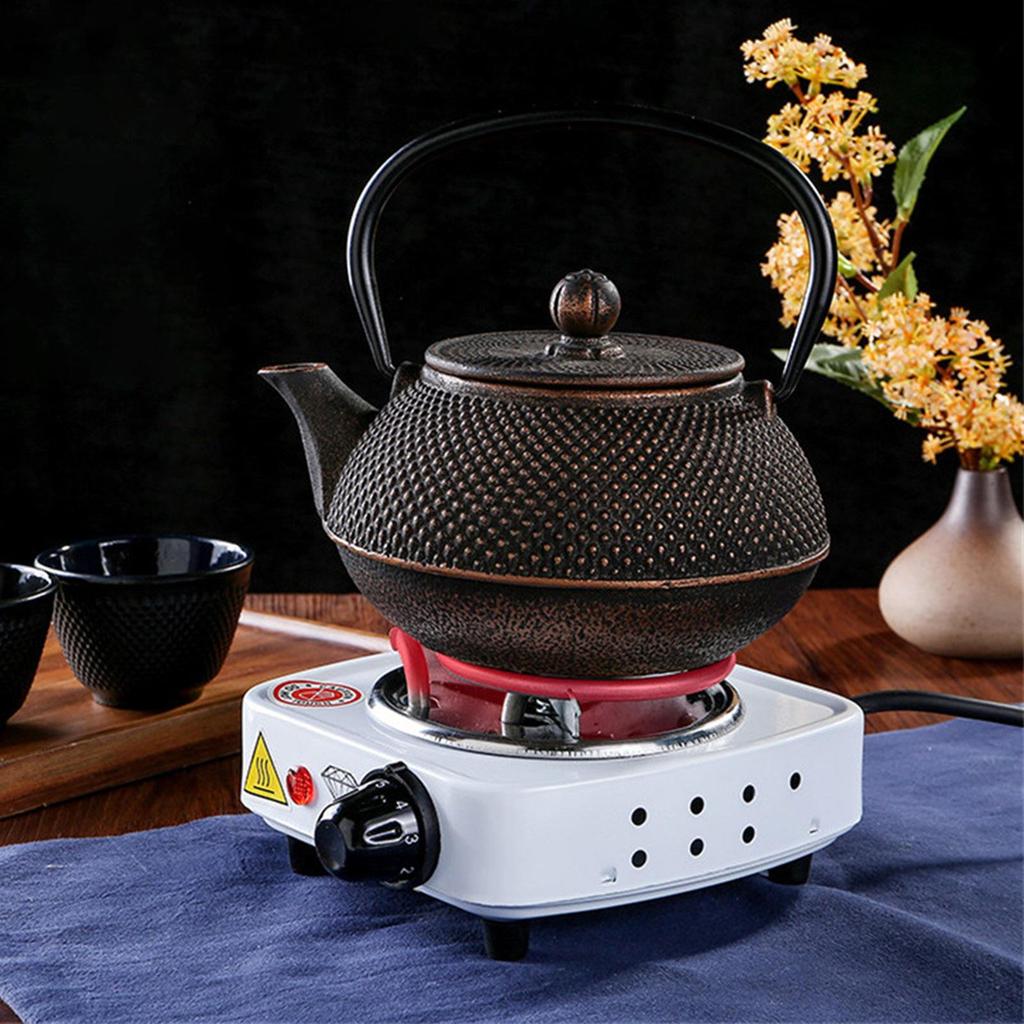 Tragbarer elektrischer Spulenbrenner mit Kontrollleuchten, praktisches Einzelkochfeld, 500 W, Weiß