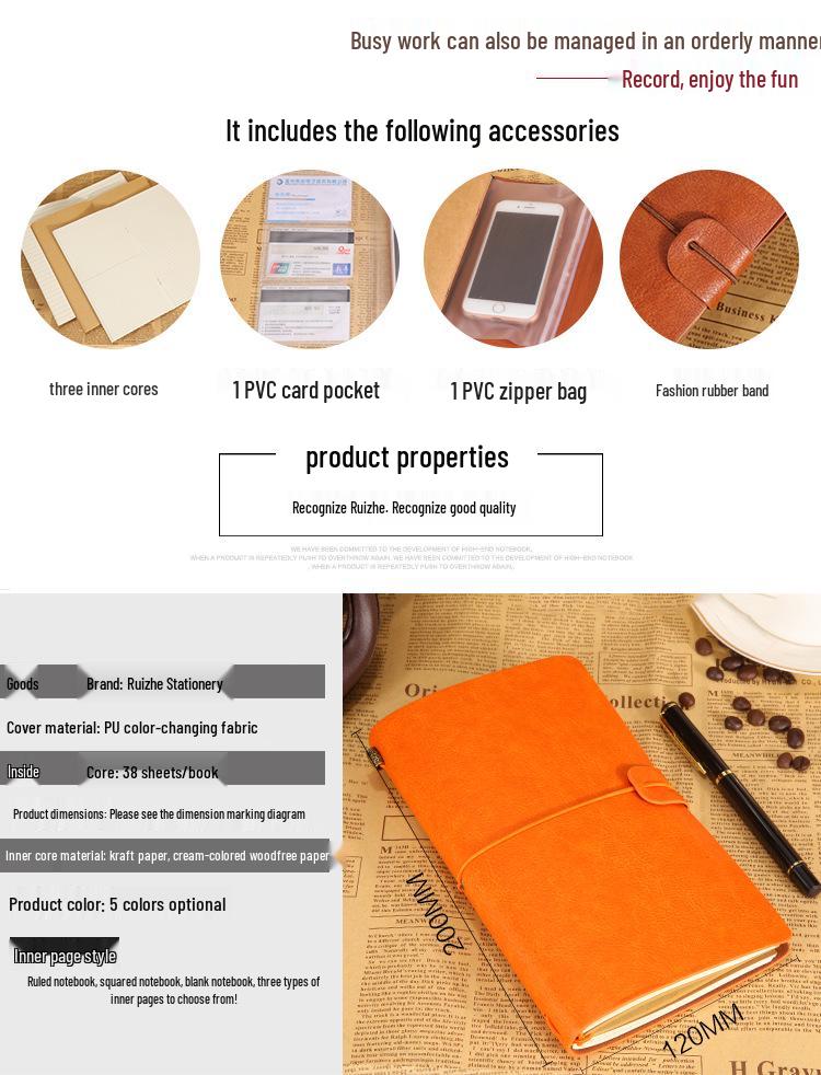 Traveler’s A6 Journal with Elastic Band - Customizable Logo Option