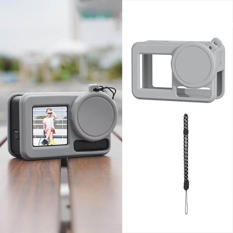 Flexible Silicone Cover for Action 5Pro Camera AntiScratch, Shockproof Design Case Lens Protections with Lanyard