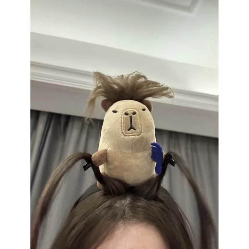 Sött Capybara Hårband Tecknat Djur Hårband Hårbygel för Ungdomar och Cosplay Stilfull Barn Flickor Huvudsmycke Smycken