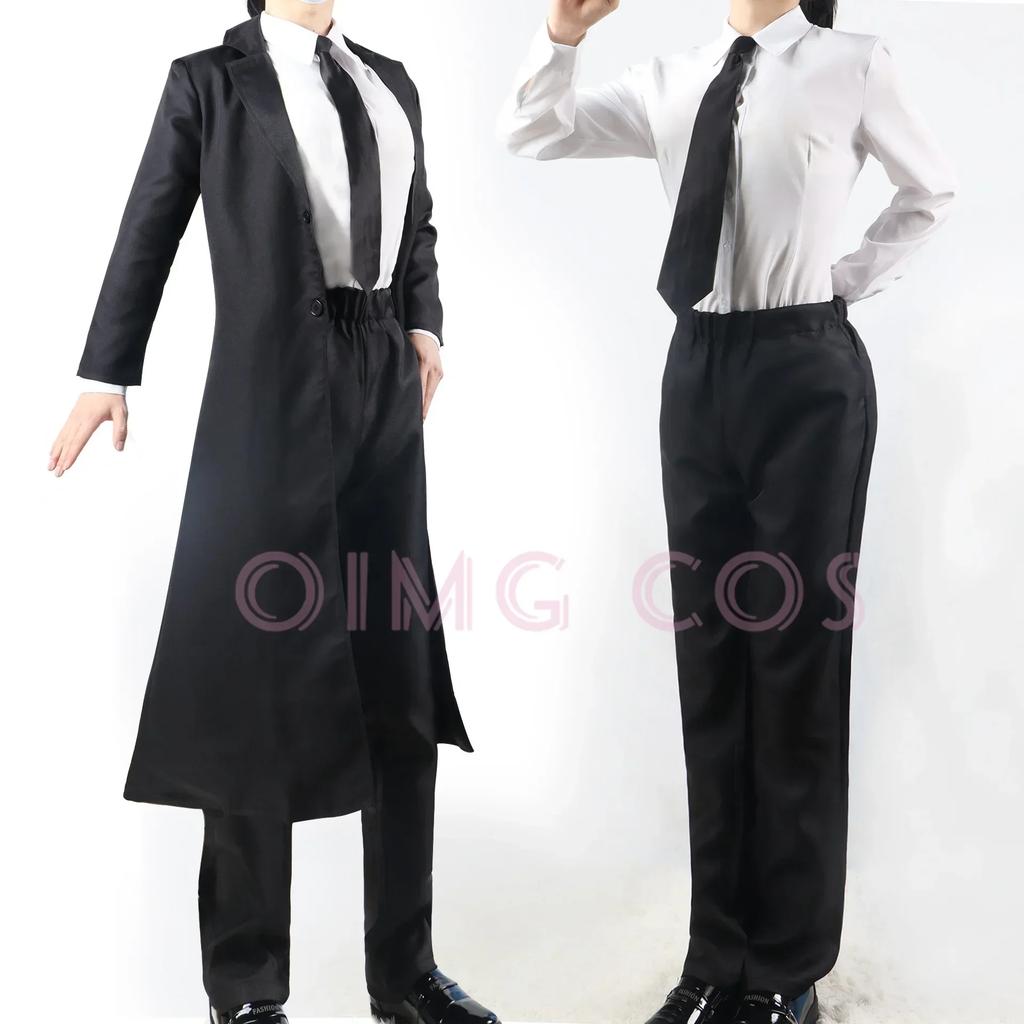 Kettensägenmann Makima Cosplay Kostüm Damen Outfits Hemd Krawatte Kurze Perücke Anime Uniform Halloween